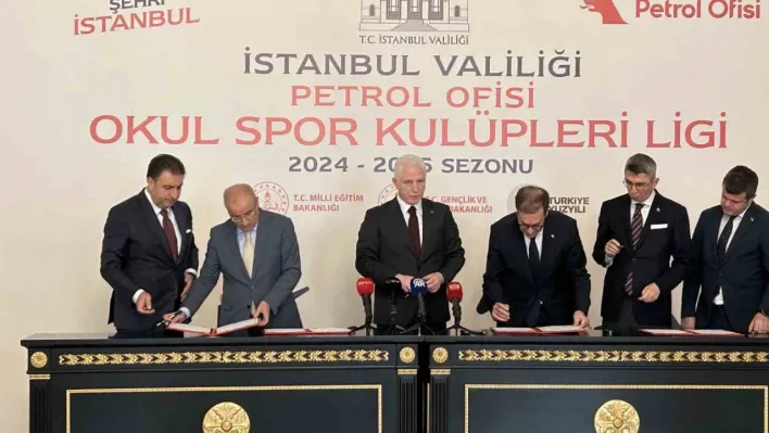 İstanbul Valiliği ile Petrol Ofisi Grubu arasında 'Okul Spor Kulüpleri Ligi Reklam ve Sponsorluk Protokolü' imzalandı