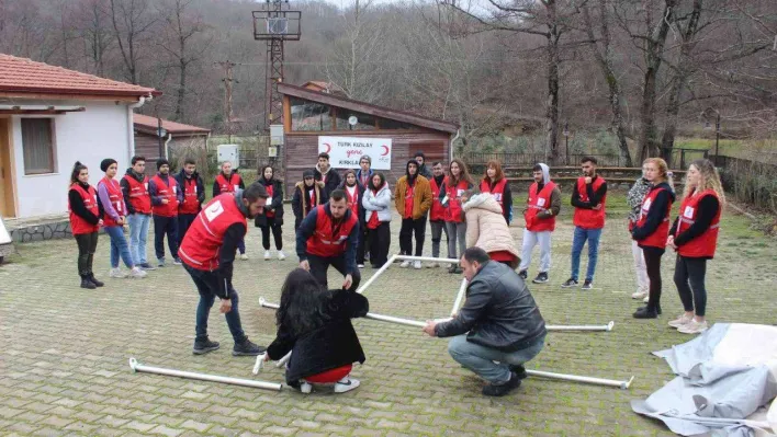 Istranca Dağı eteklerinde afet eğitimi