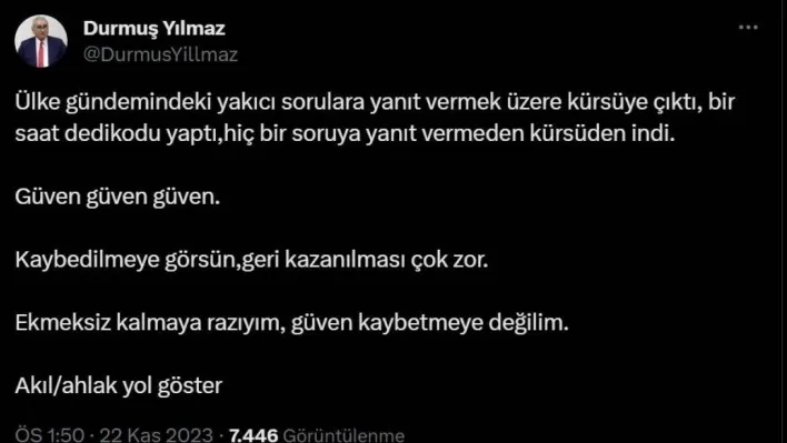 İYİ Parti'den istifa eden Yılmaz'dan Meral Akşener'e: 'Bir saat dedikodu yaptı, hiçbir soruya yanıt vermeden kürsüden indi'