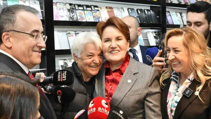 İYİ Parti lideri Akşener, Yenimahalle'de esnafı ziyaret etti