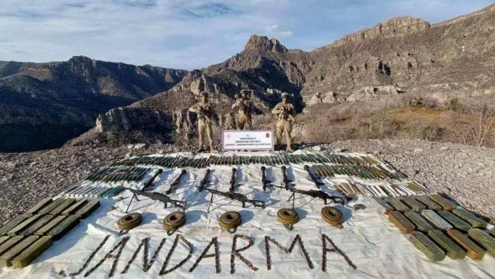 Jandarmadan nokta operasyon: Çok sayıda mühimmat ele geçirildi