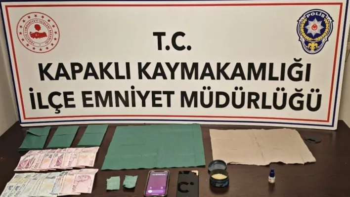 Kapaklı'da yakalanan zehir taciri tutuklandı