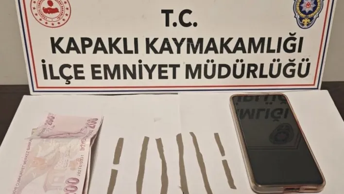 Kapaklı'da yakalanan zehir taciri tutuklandı