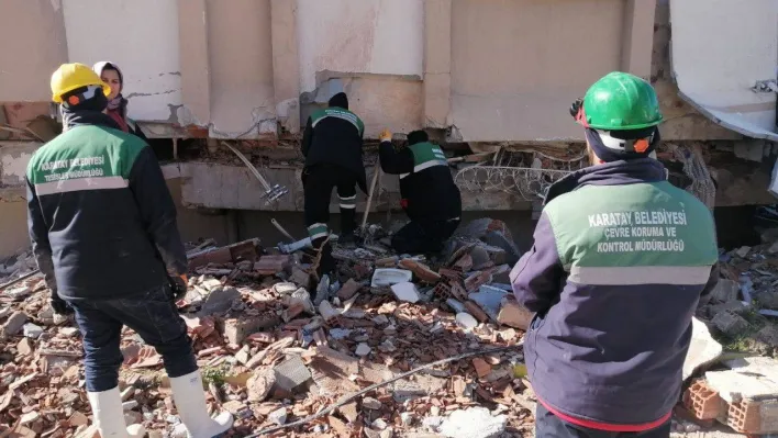 Karatay Belediyesi tüm imkanlarıyla deprem bölgesinde