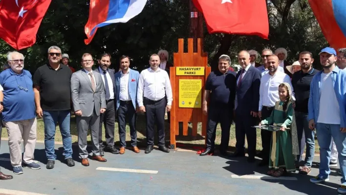 Kardeş Şehir Hasavyurt Parkı törenle açıldı
