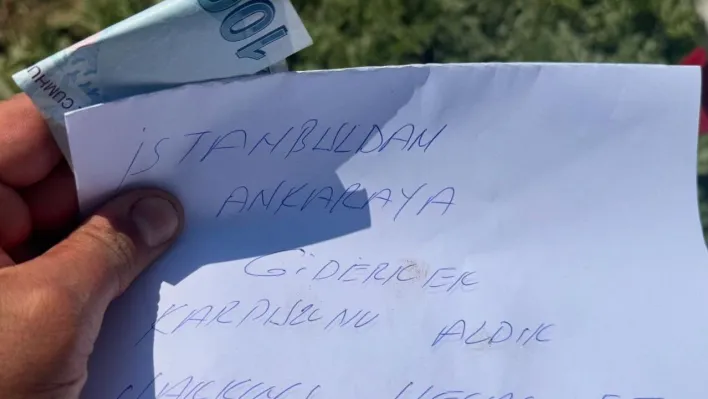 Karpuz üreticisi tarlasında gördüğü not karşısında duygulandı