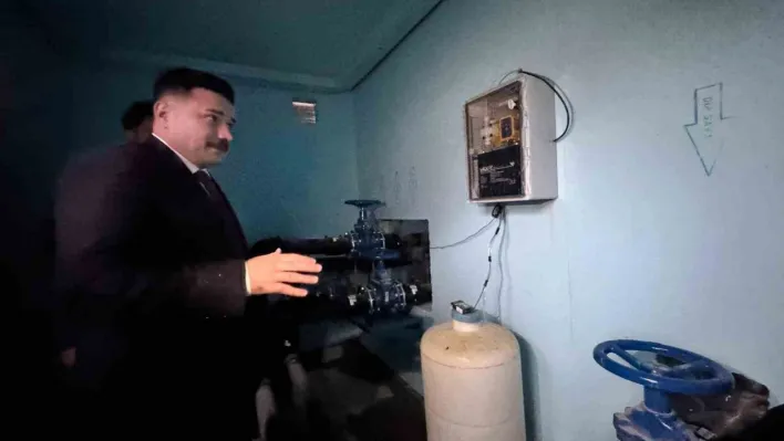 Kaymakam Acar yapımı biten su deposunda incelemelerde bulundu