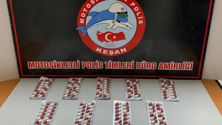 Keşan'da 168 adet sentetik ecza ele geçirildi