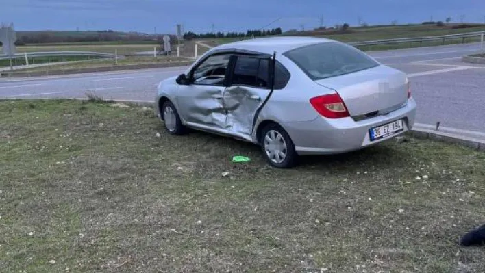 Kırklareli'de iki otomobil çarpıştı: 1 yaralı