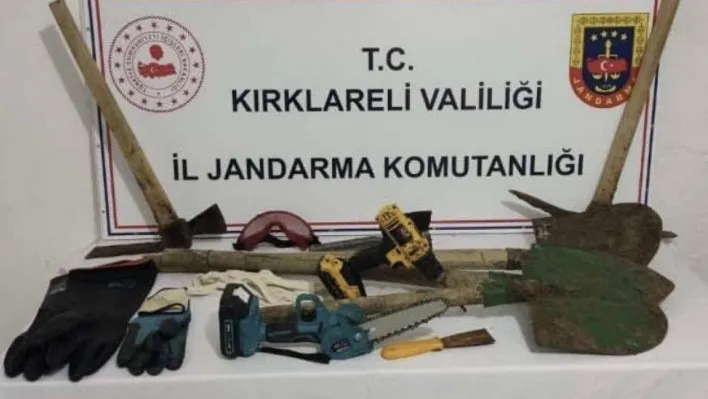 Kırklareli'de kaçak kazı yapan şüpheliler yakalandı