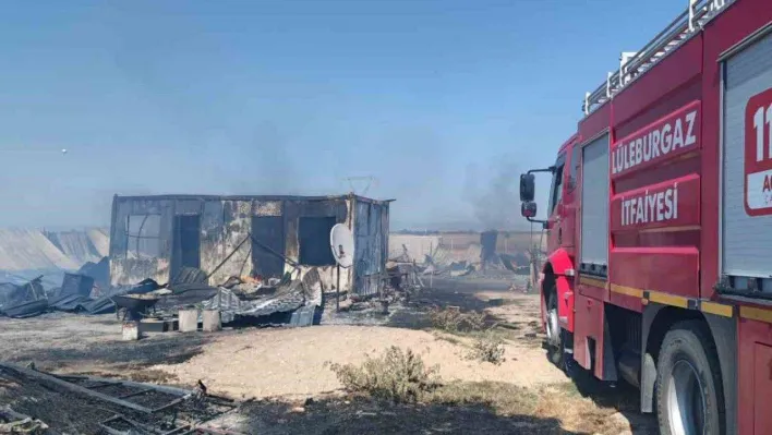 Kırklareli'nde ağıl çıkan yangında kül oldu