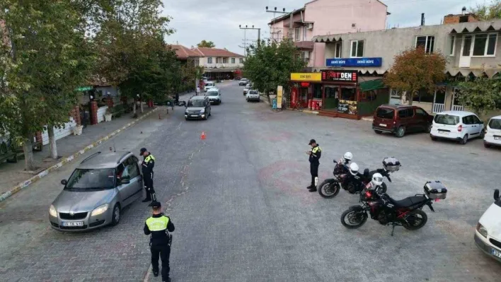 Kırklareli'nde dron destekli trafik denetimi