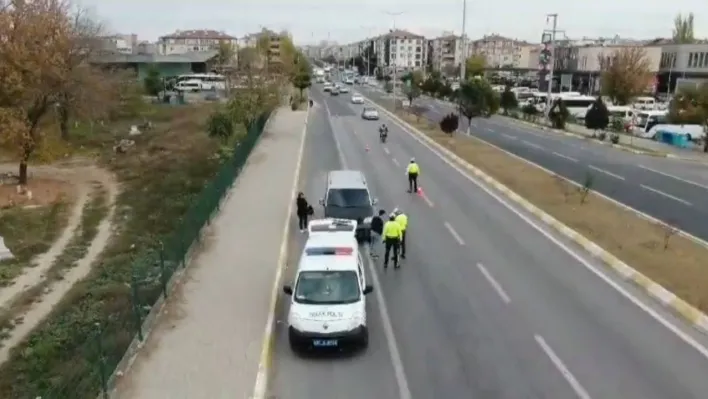 Kırklareli'nde kırmızı ışık ihlali dron ile tespit edildi: Sürücülere ceza yağdı