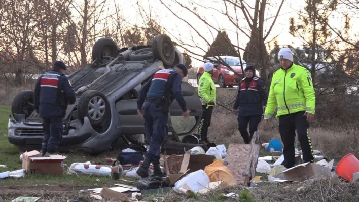 Kırklareli'nde şarampole devrilen otomobilin sürücüsü hayatını kaybetti