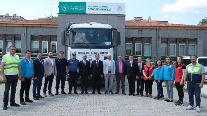 Kırklareli'nden deprem bölgesine yardım