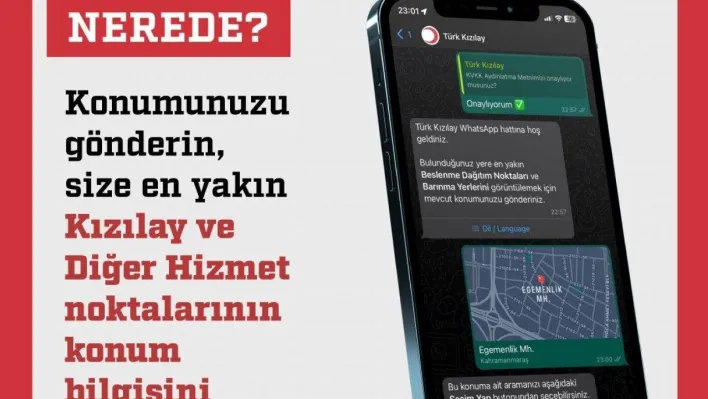 Kızılay'dan 'Deprem Bölgesinde En Yakın Kızılay Hizmet Noktası Nerede' uygulaması