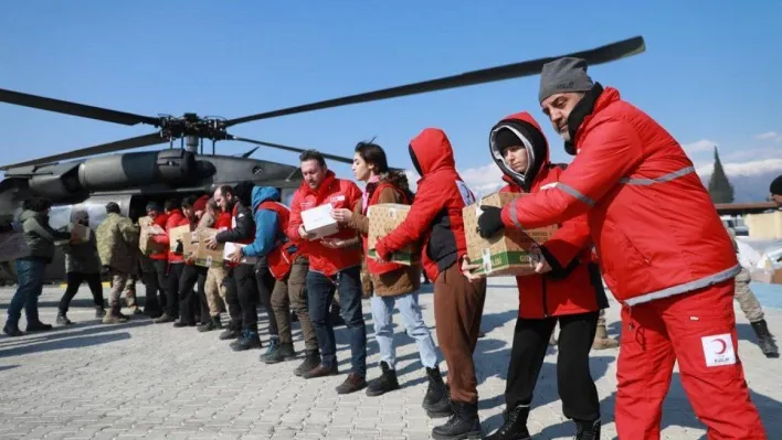 Kızılay'dan köylere gıda desteği