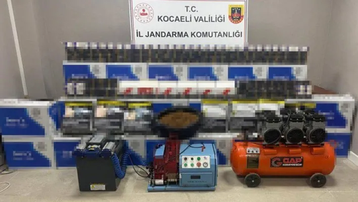 Kocaeli'de 450 bin TL değerinde kaçak sigara malzemesi ele geçirildi