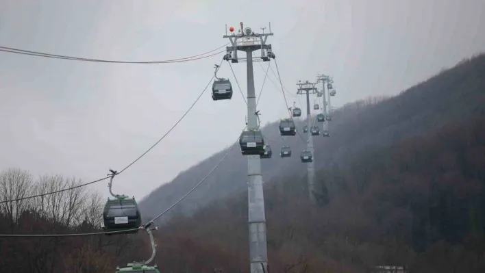 Kocaeli'nin 50 yıllık rüyası gerçek oldu, teleferik Kartepe'ye ulaştı