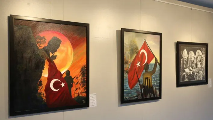 Kursiyerlerden Çanakkale Zaferi anısına resim sergisi