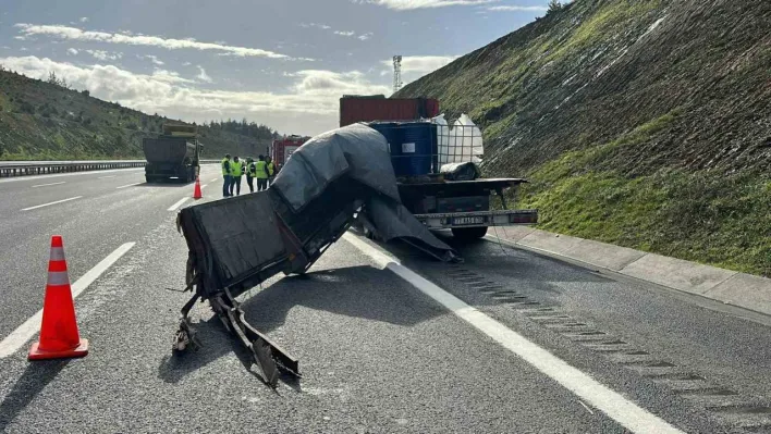 Kuzey Marmara Otoyolu'nda kaza sonrası kimyasal madde paniği