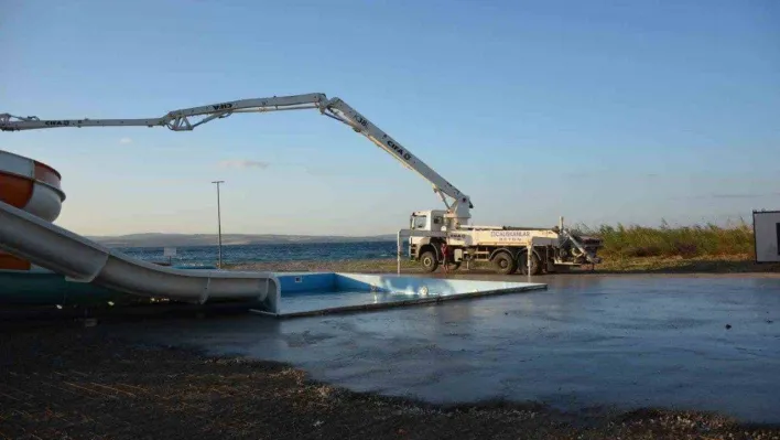 Lapseki'de Aqua Park projesi devam ediyor