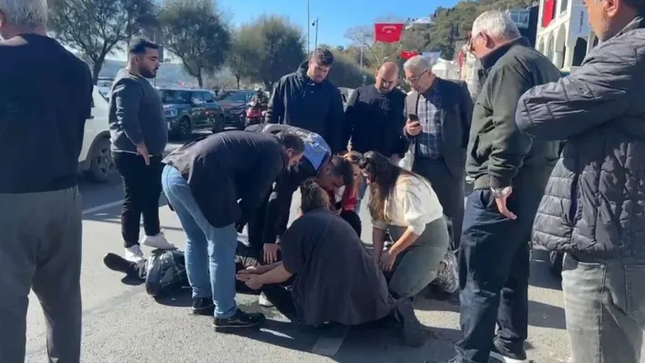 Lüks cipe çarpan motosikletli zabıta yaralandı: Ağlayan kadın sürücü bir an olsun başından ayrılmadı