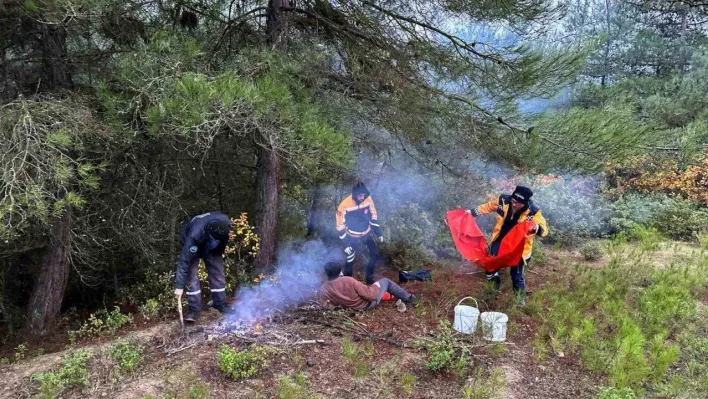 Mantar toplamaya gittiği dağlık alanda mahsur kaldı