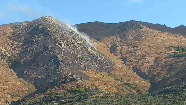 Marmara Adası'ndaki arazi yangınında soğutma başladı
