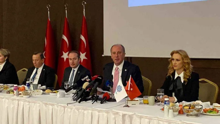 Memleket Partisi Genel Başkanı Muharrem İnce gazetecilerle buluştu