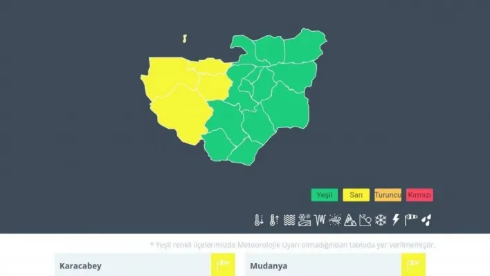 Meteorolojiden Bursa'nın 4 ilçesi için son dakika uyarısı