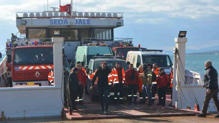 Midilli Adası'ndan Ayvalık'a gelen Yunan arama kurtarma timleri Kahramanmaraş'a gitti