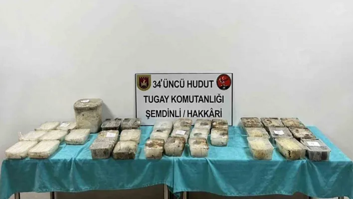 MSB: 'İran hudut hattında, 3 adet çuval içerisinde toplam 81.133 gram uyuşturucu madde tespit edildi'