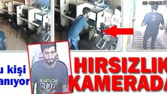 İnternet Cafe'de hırsızlık kamerada