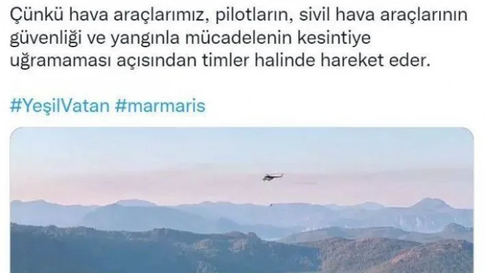 Orman Genel Müdürlüğü hava araçlarının neden aynı anda havada görülemediğini açıkladı