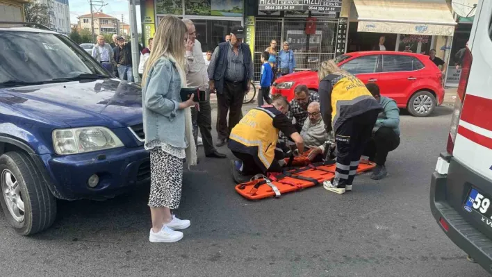 Otomobil ve bisiklet çarpıştı: 1 yaralı