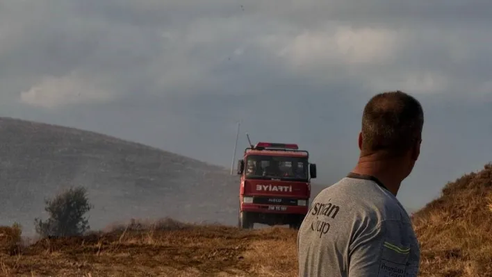 Paşalimanı Adası'nda sabah saatlerinde başlayan yangın rüzgarın etkisi ile yayıldı