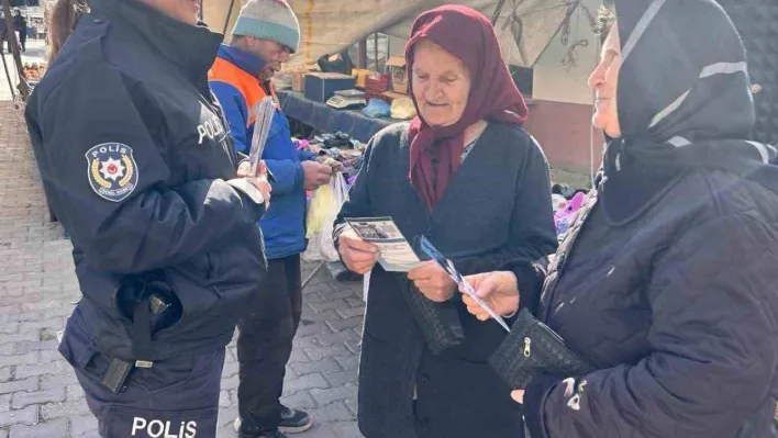 Pehlivanköy'de polisten vatandaşa broşürlü uyarı