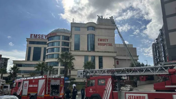 Pendik'te Özel Emsey Hastanesi'nde yangın paniği