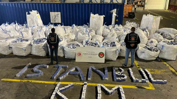 Piyasa değeri 94 milyon lira olan 394 bin 117 paket kaçak sigara ele geçirildiğini açıkladı