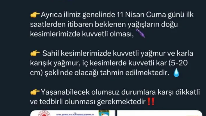 Sakarya'da fırtına ve yağış uyarısı