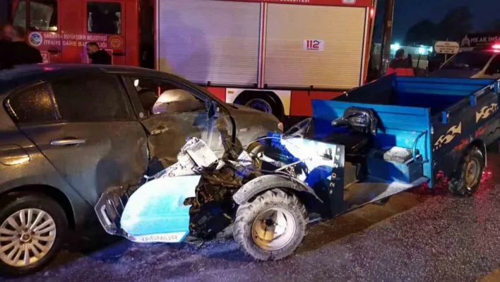 Sakarya'da otomobil ile patpat çarpıştı: 6 yaralı