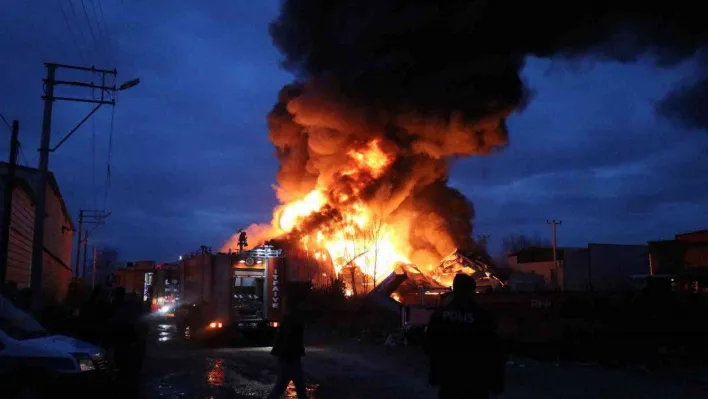 Sakarya'daki korkutan yangın havadan görüntülendi