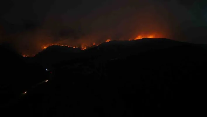 Sakarya'daki orman yangınında 28'inci saat: Alevlerin boyutu hava kararınca ortaya çıktı