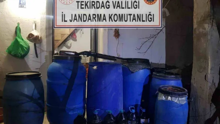 Şarköy'de 1 ton 150 litre el yapımı şarap ele geçirildi