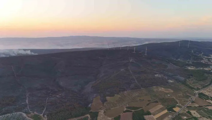 Şarköy'deki orman yangını 42. saatinde kısmen kontrol altına alındı