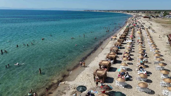 Saros Körfezi sahillerine Kurban Bayramı'nda tatilci akını