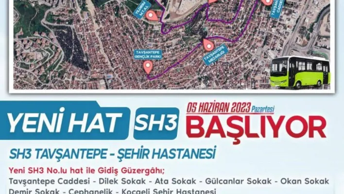 Şehir hastanesine yeni hat