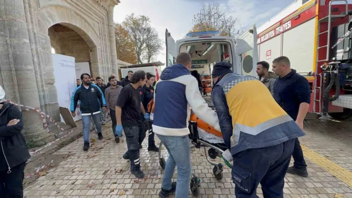 Selimiye Camii restorasyonunda düşen işçi yaralandı