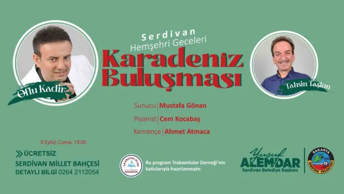 Serdivan Belediyesi Hemşehri Geceleri hız kesmeden sürüyor